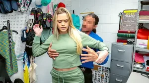 Hot Bikini Model Thief Has to Get Laid with The Mall Guard – Myshopsex