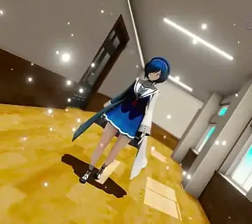 time stop hentai otdmtmk vtuber aogr undress sex school corridor mmd 3d blue hair clip 1733441806